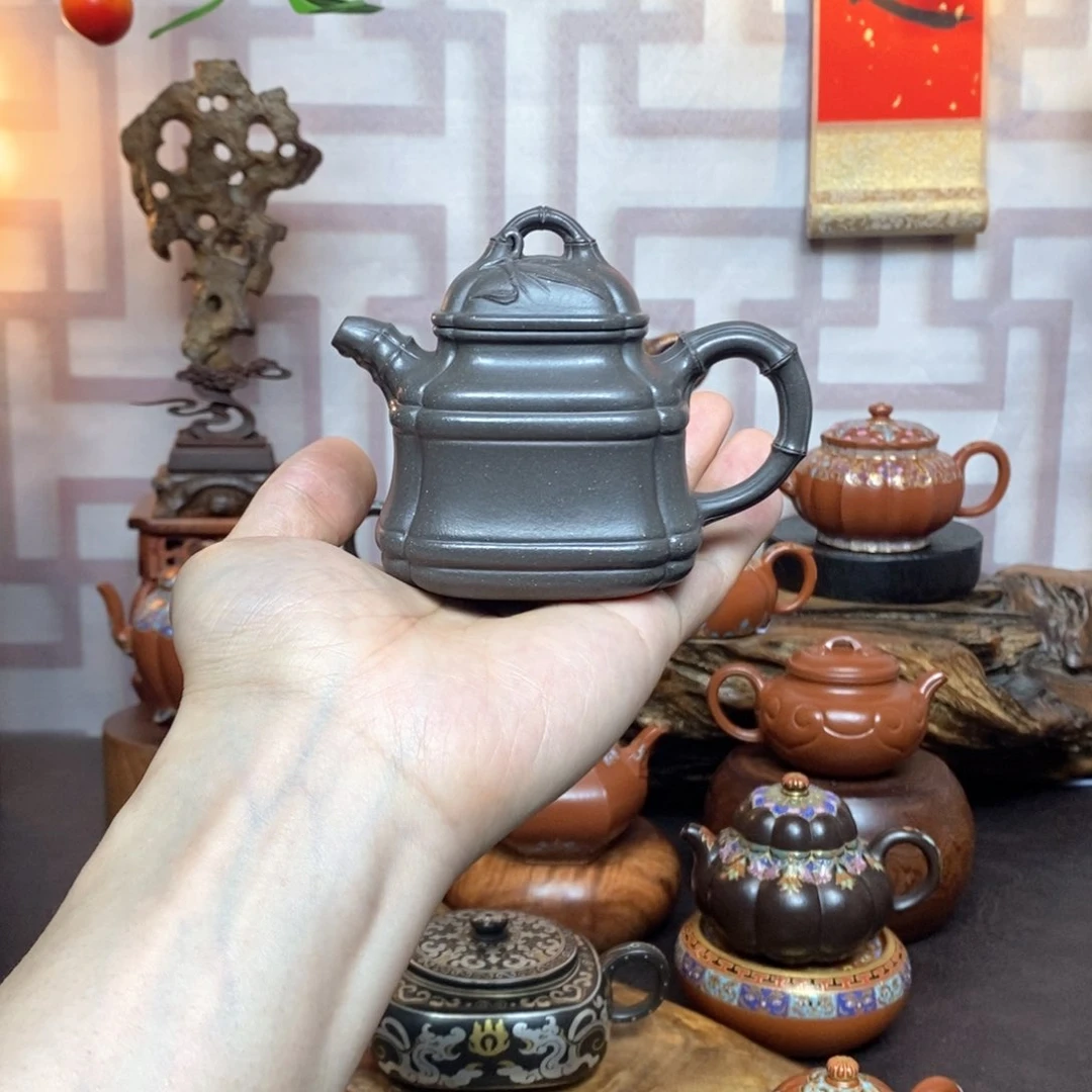 紫砂茶具老段四方竹鼎