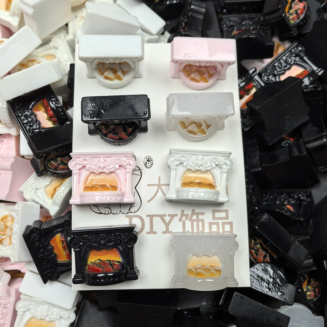 DLM定制立体壁炉树脂DIY手工制作发夹咕卡手机壳饰品配饰件材料