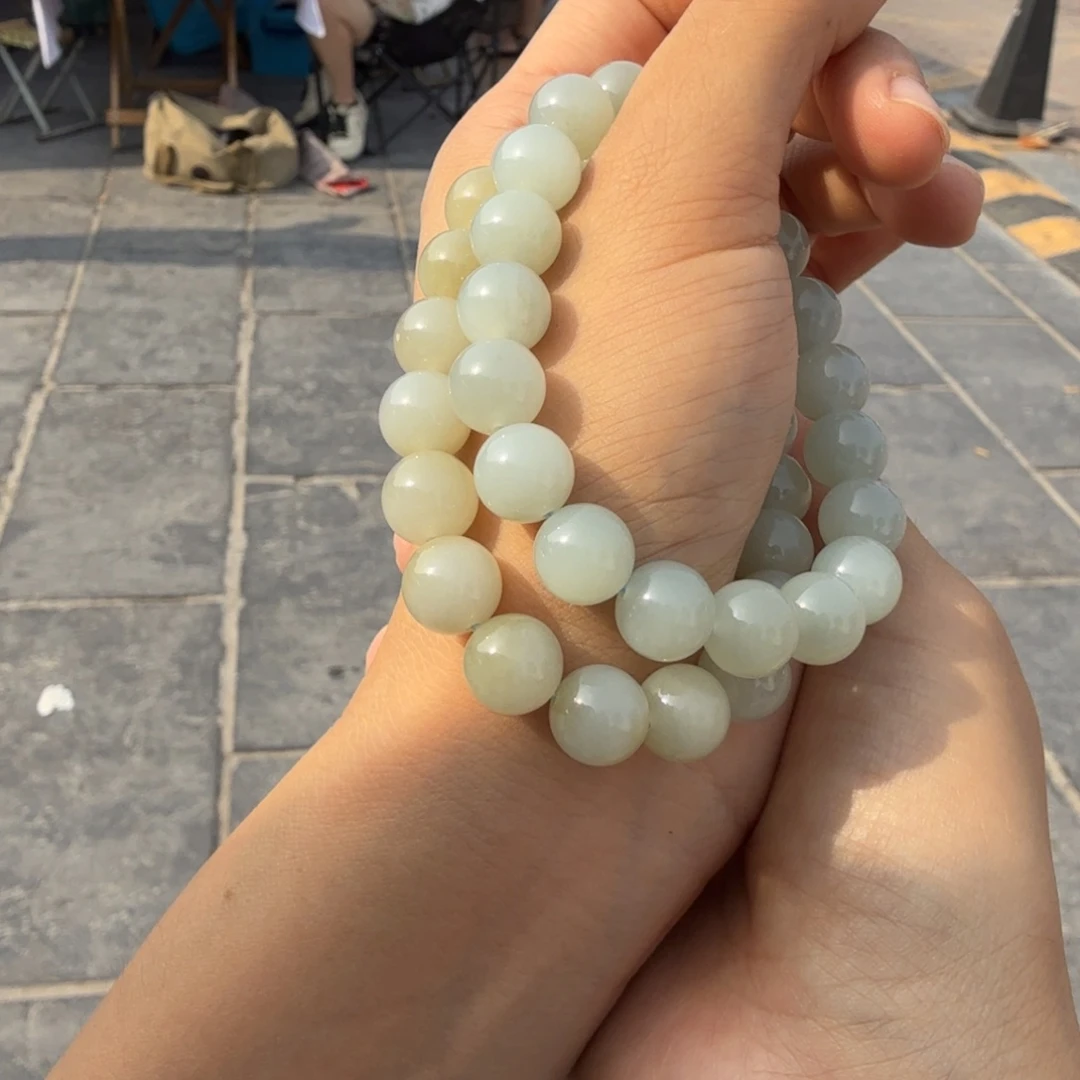 和田玉未镶嵌颈饰且末蓝不换珠帅弟弟F多样性拍一发一