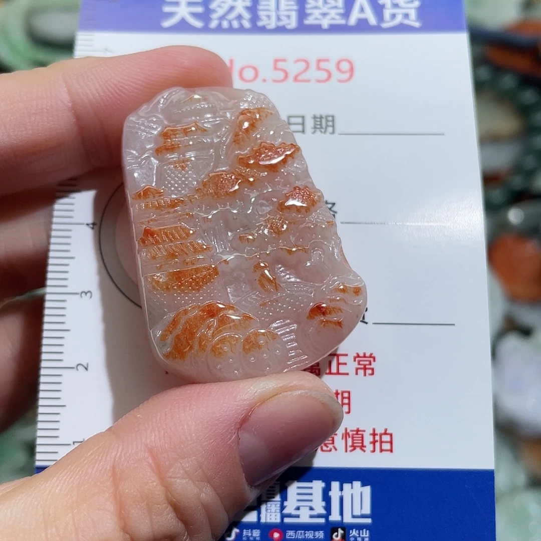 翡翠未镶嵌挂件5259