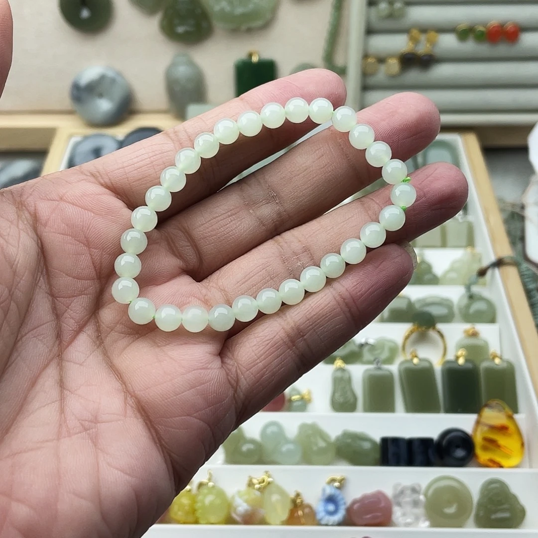 和田玉未镶嵌手链