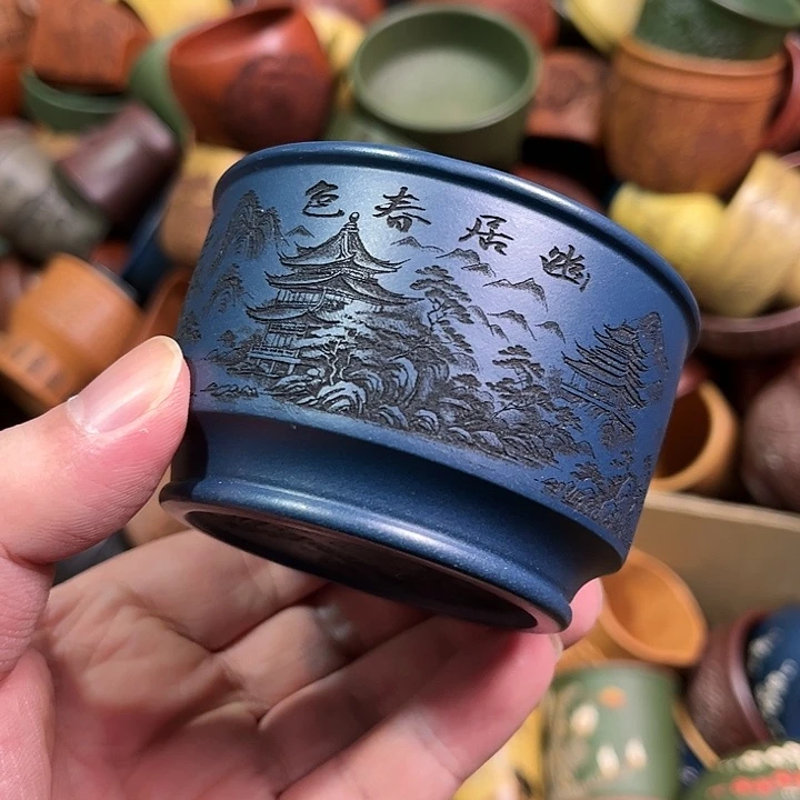 紫砂茶杯全手工紫砂主人杯