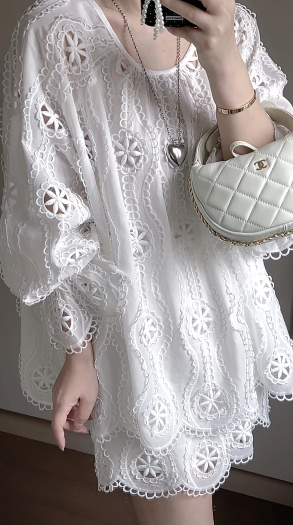 韩系定制面料立体花大衫