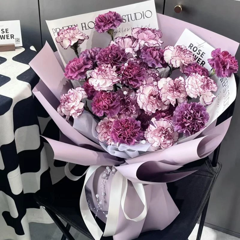 母亲节女神节康乃馨百合花束送妈妈送长辈北京上海全国同城配送