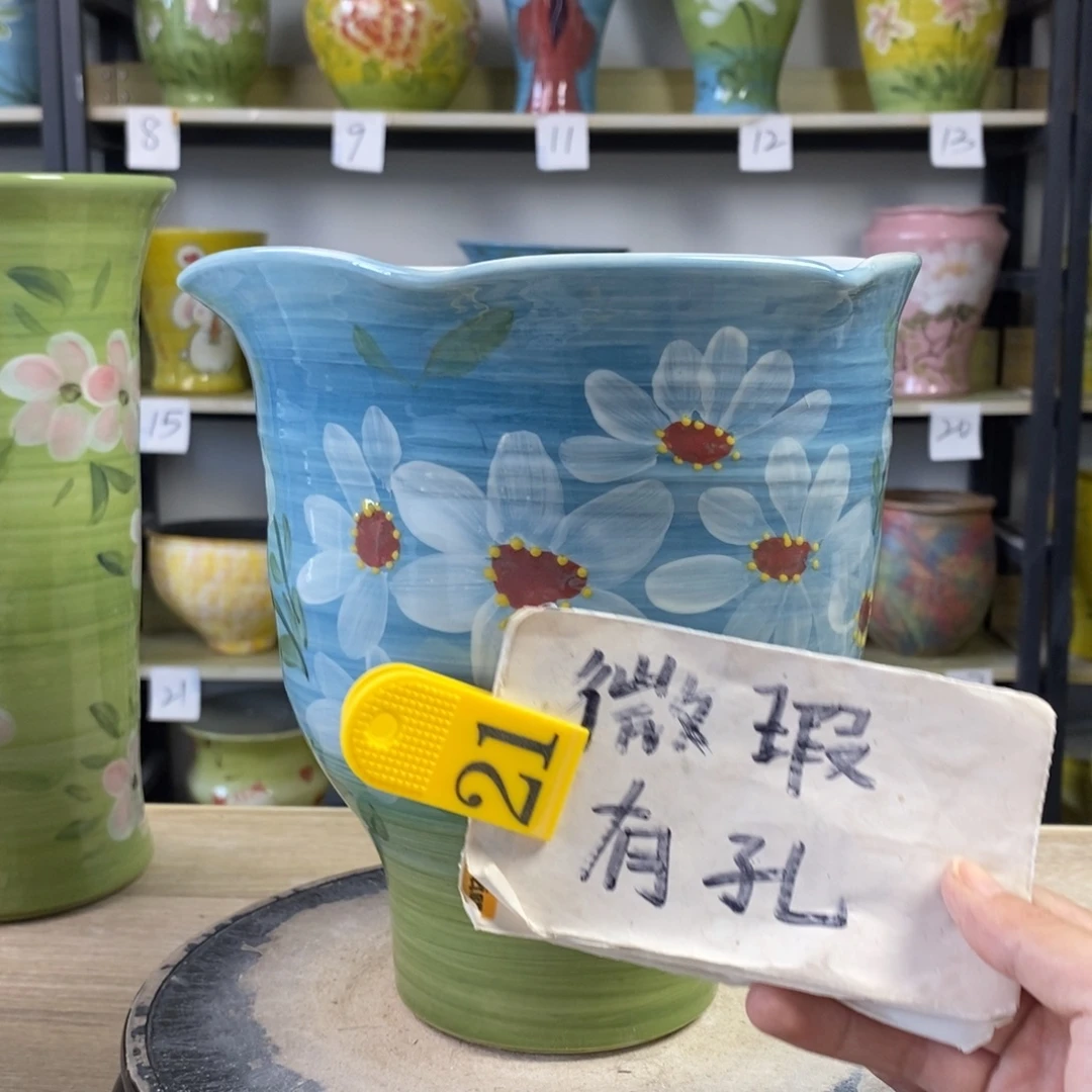 景德镇手工手绘陶瓷花盆