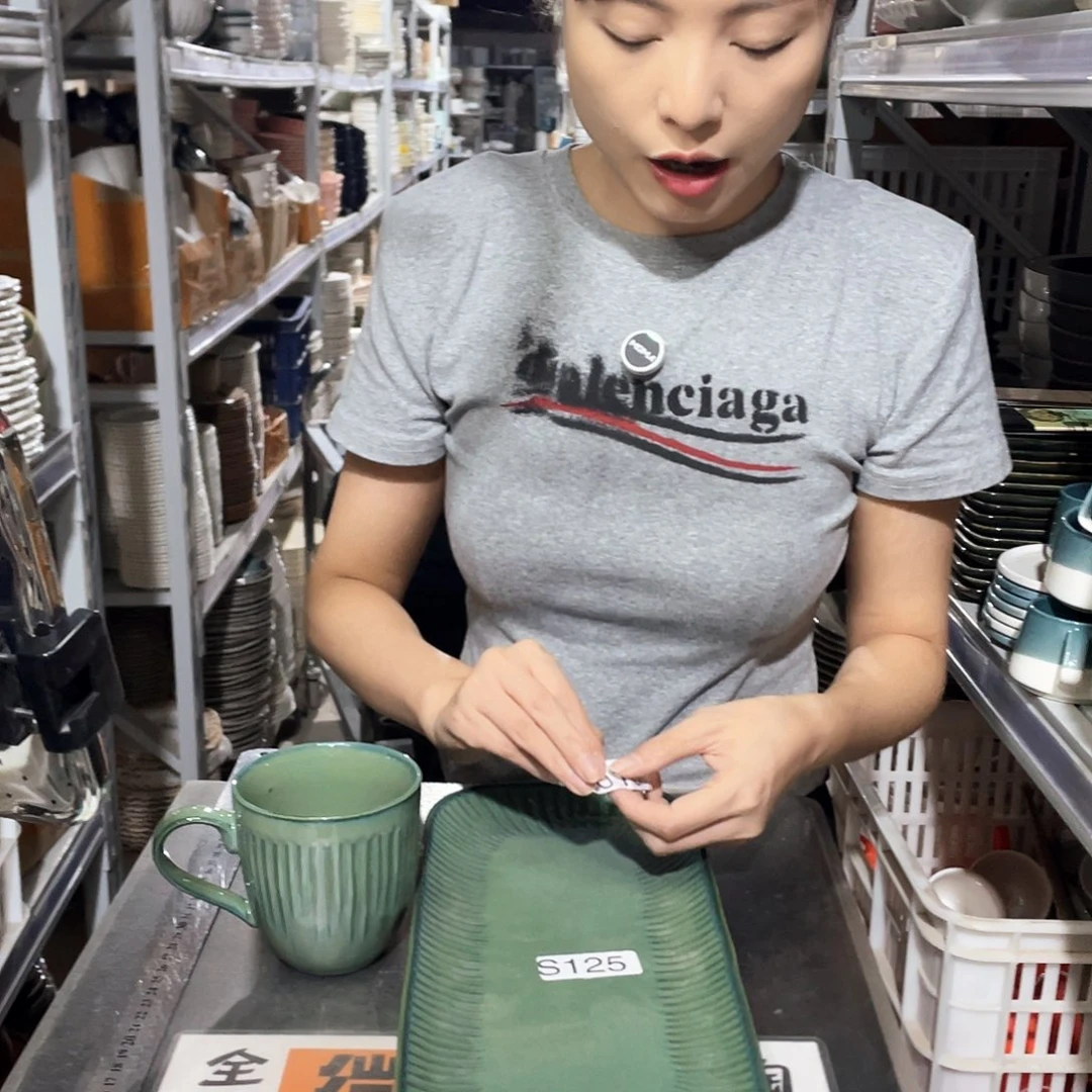 瓷片015           2杯2盘