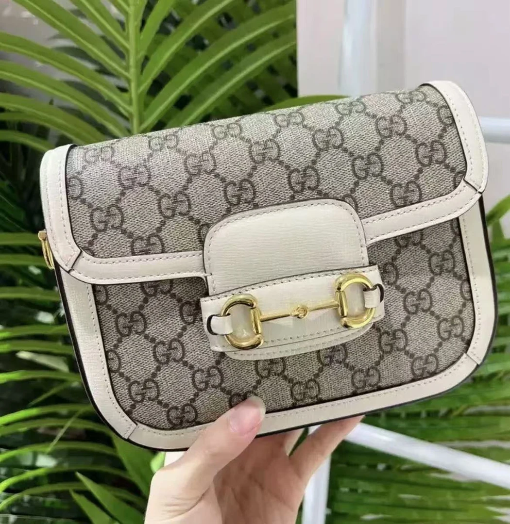 99新 GUCCI/古驰 蓝总专场/白色1955 马鞍包 小号 单肩包