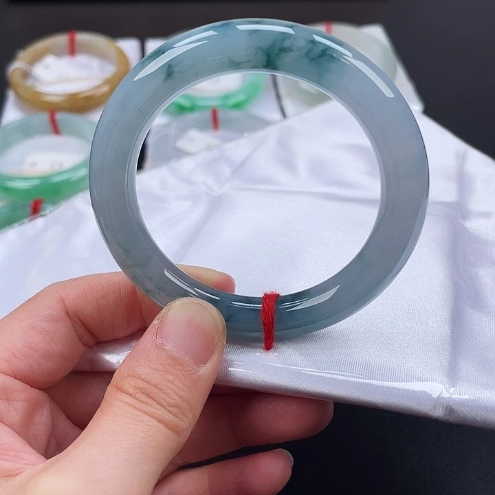 翡翠未镶嵌手镯圆条40