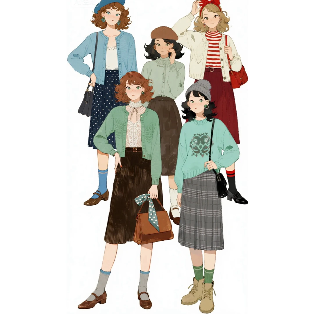 【139-199】Vintage日制复古半身裙