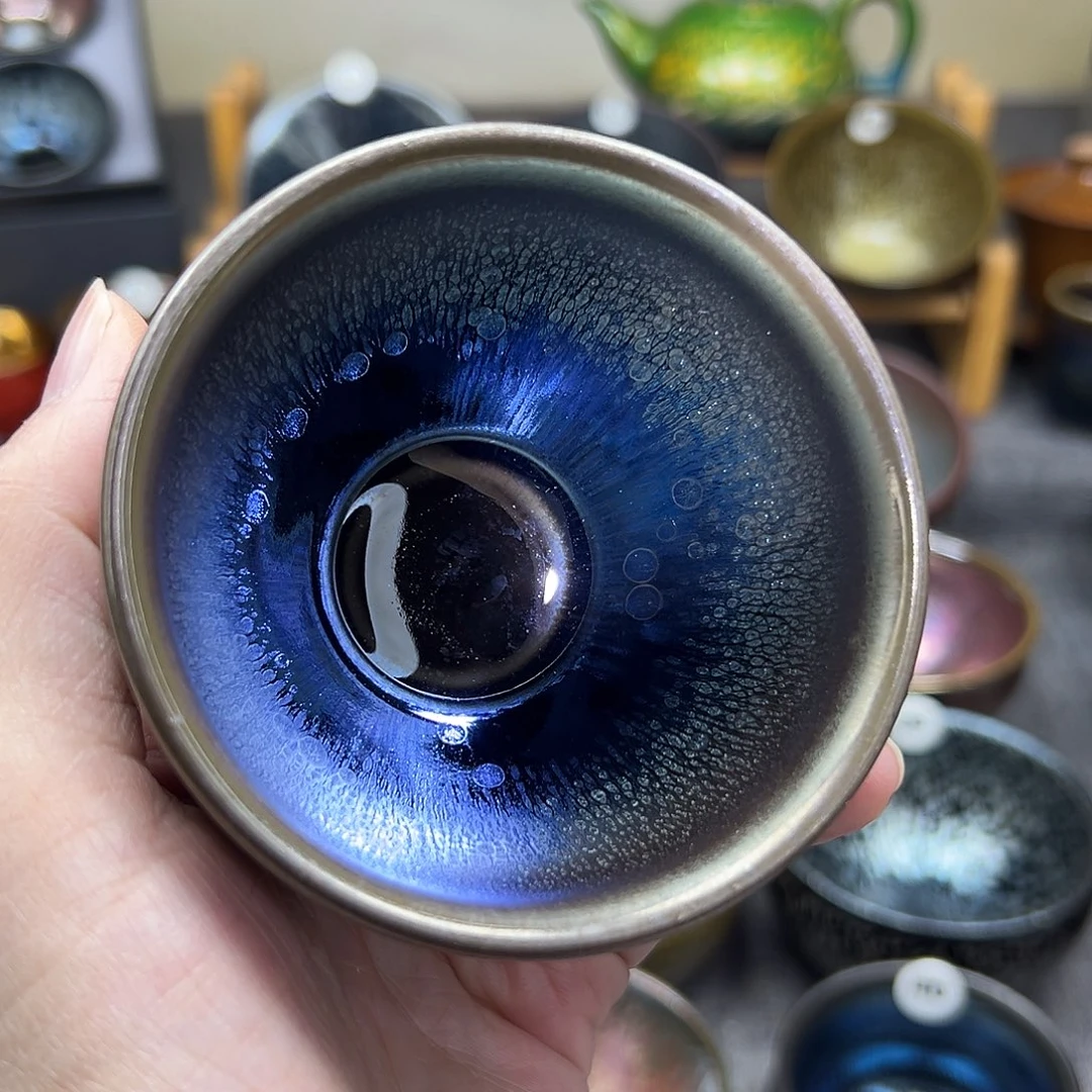 茶盏星空蓝有滴束口