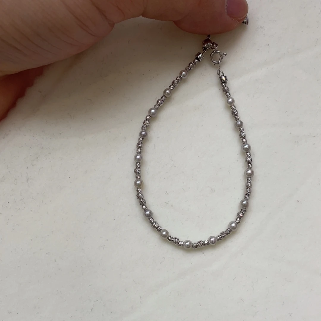手绳海水珍珠银S925镶嵌