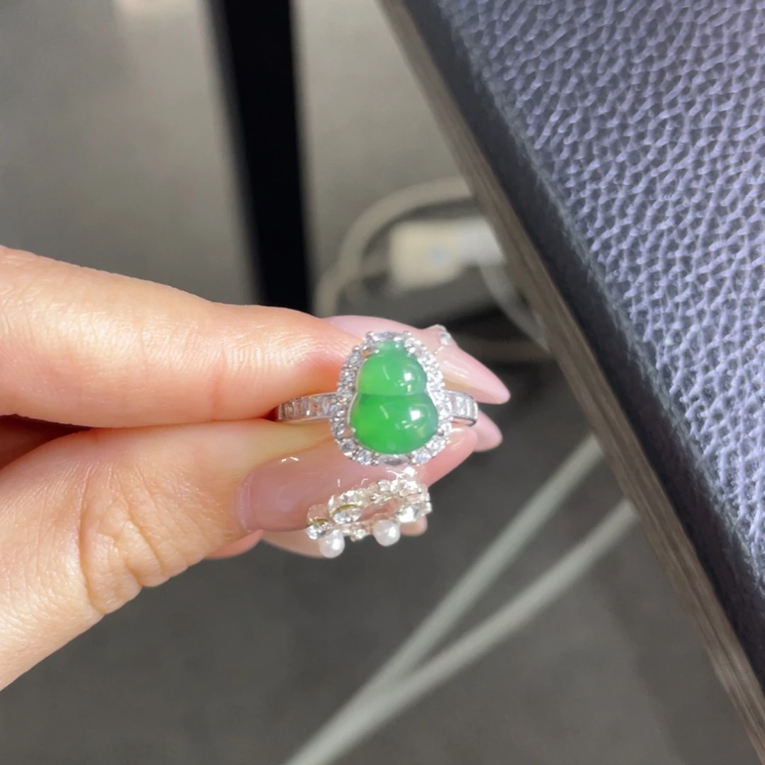 翡翠银S925镶嵌吊坠(不含链)