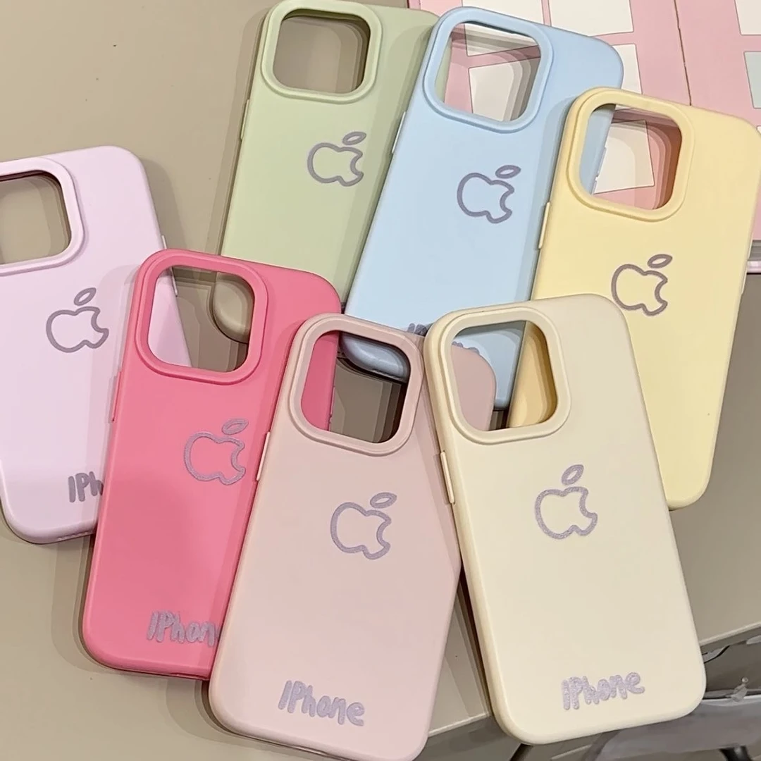 糯米可爱线条苹果适用苹果15Pro手机壳13软胶12女16/14p套/xs