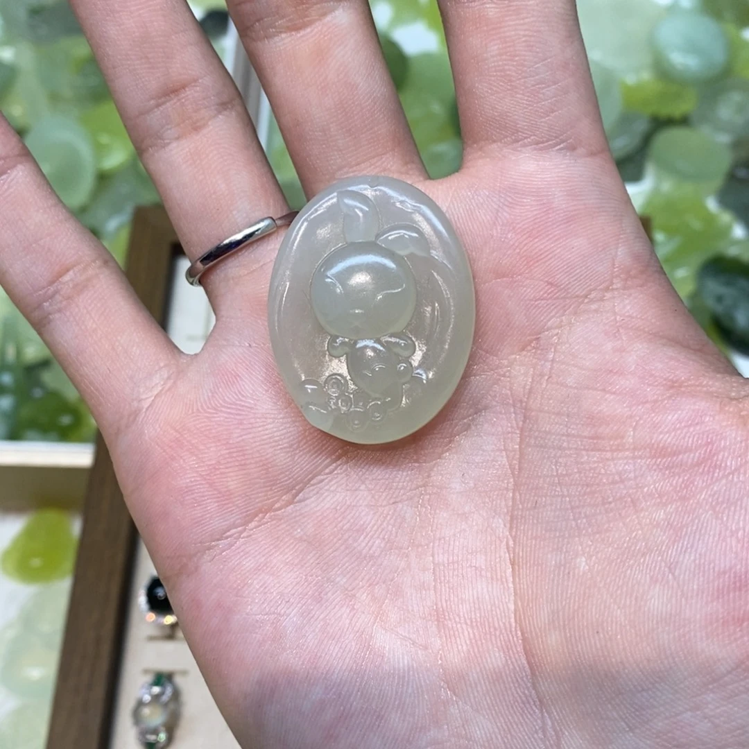 岫玉未镶嵌吊坠(不含链)两单包邮