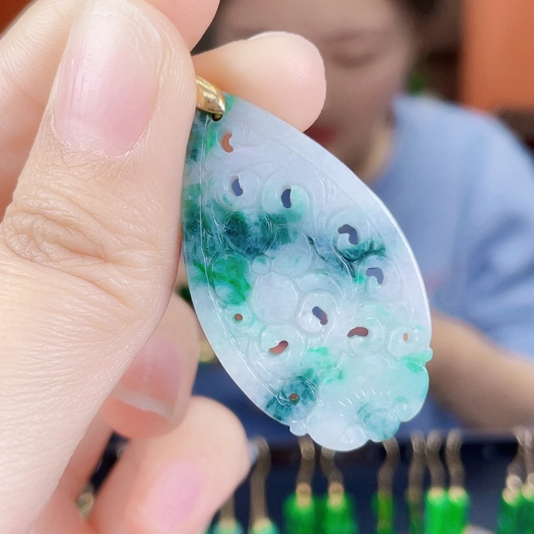 翡翠未镶嵌耳饰饰品