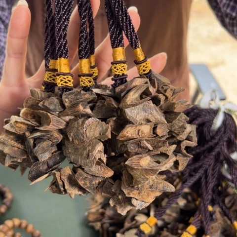 沉香摆件乌身壳子挂多样性发1串