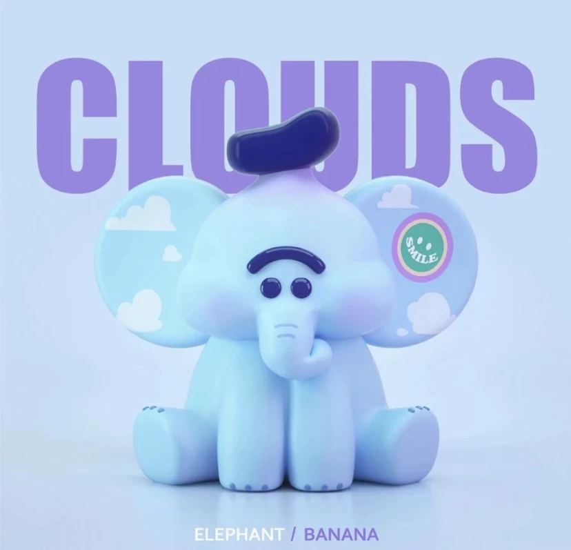 【帮拆】蕉绿象panana缤纷蛋糕系列萌粒可爱摆件