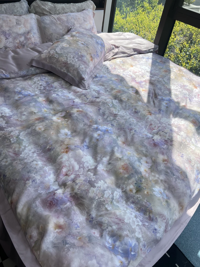 花间蝶影2025新款高级轻奢春夏季100%兰精天丝四件套丝滑凉感舒适