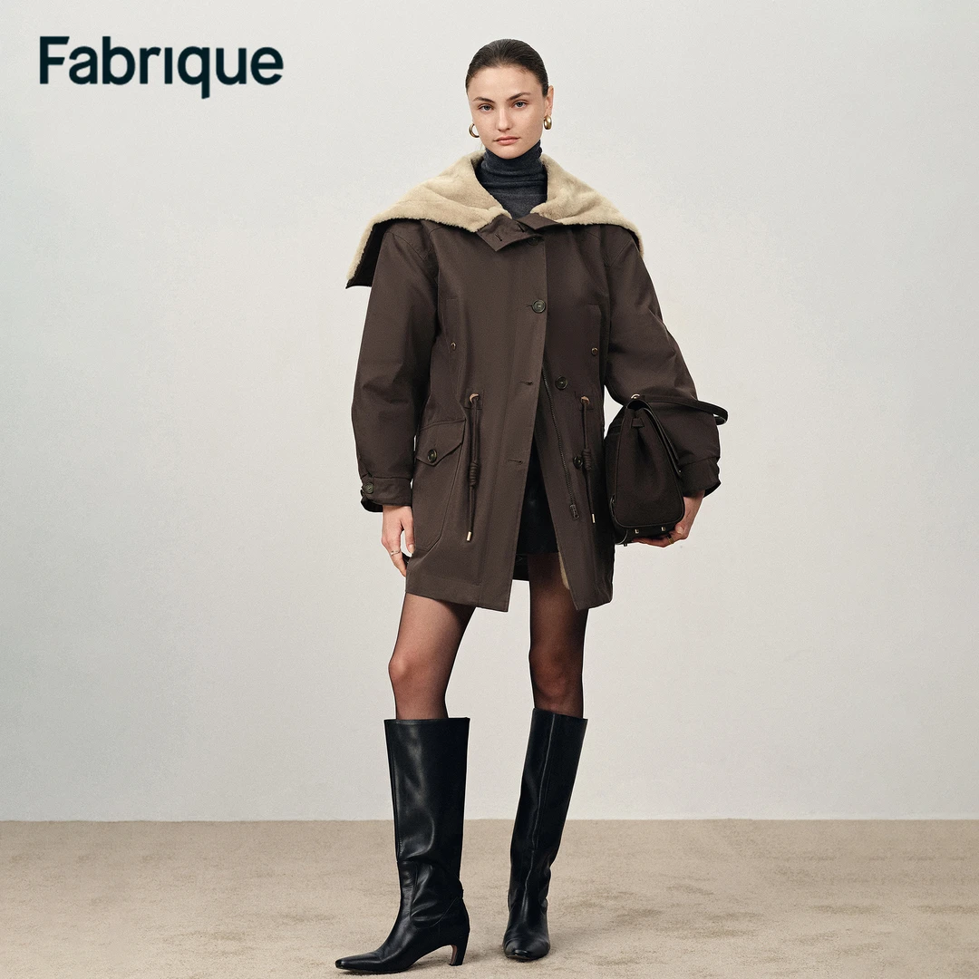 Fabrique Doris【勃朗峰派克服】毛领连帽配绗棉内胆派克棉服外套