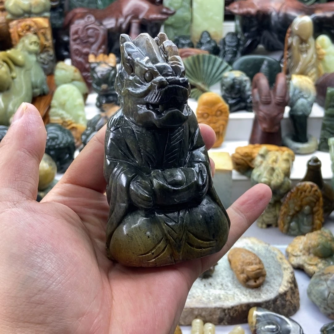 岫岩河磨玉(透闪石质玉)未镶嵌把件