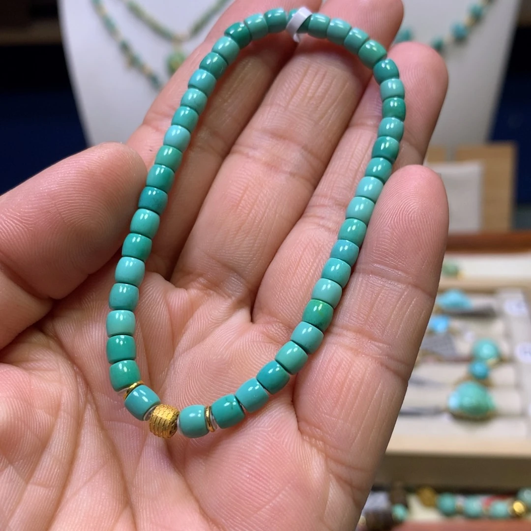 绿松石18K金镶嵌单圈