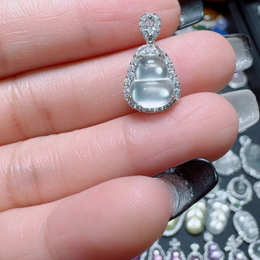 吊坠(不含链)银S925镶嵌石英质玉