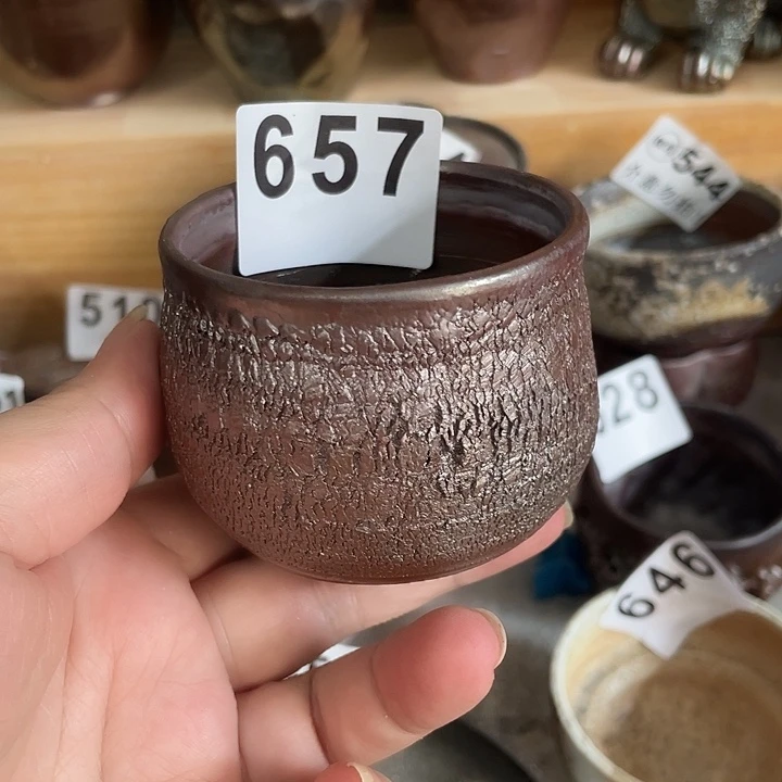 茶杯紫泥柴烧纯手工657