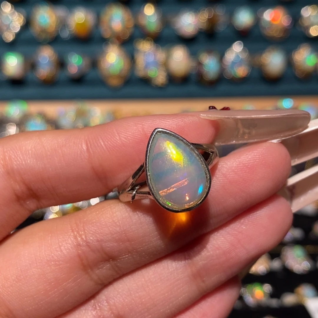 欧泊银S925镶嵌戒指