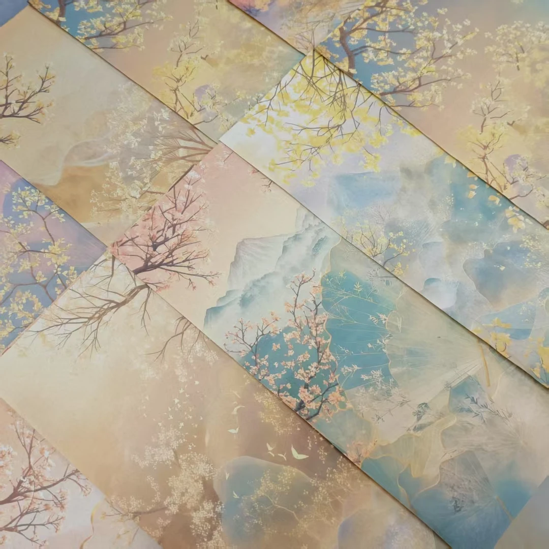 【金枝漫染】20*30cm微喷蜡染半生熟书法小楷专用作品纸40张/袋