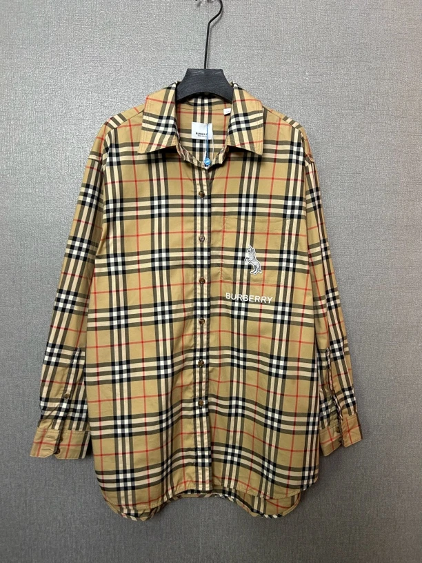 95新 BURBERRY/博柏利 高价款格纹战马衬衫