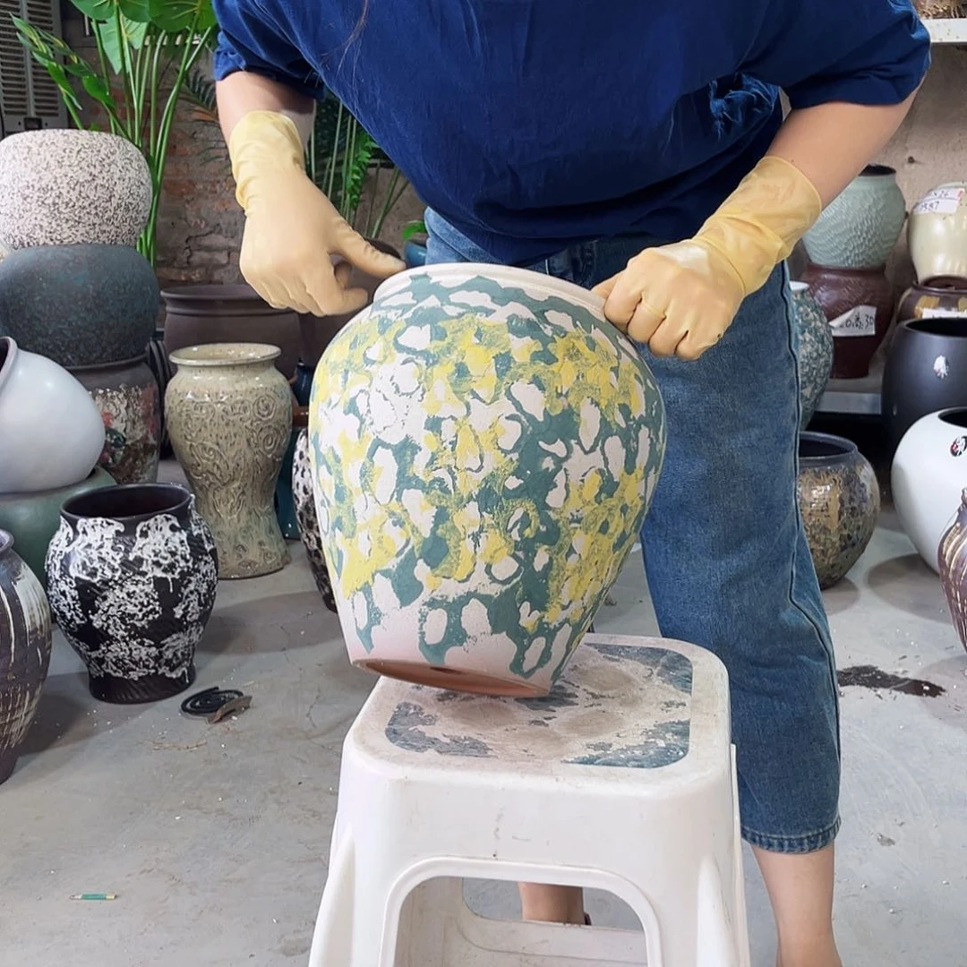紫砂花盆正品口20高28