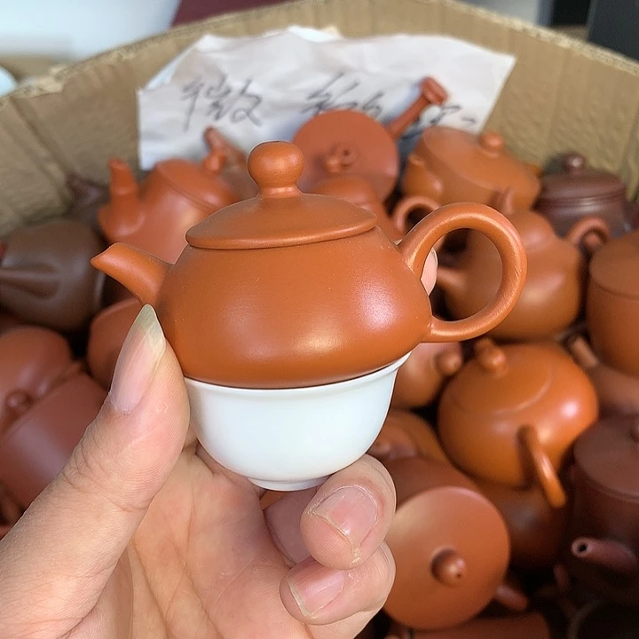 茶壶紫砂原矿朱泥茶壶茶具家用35