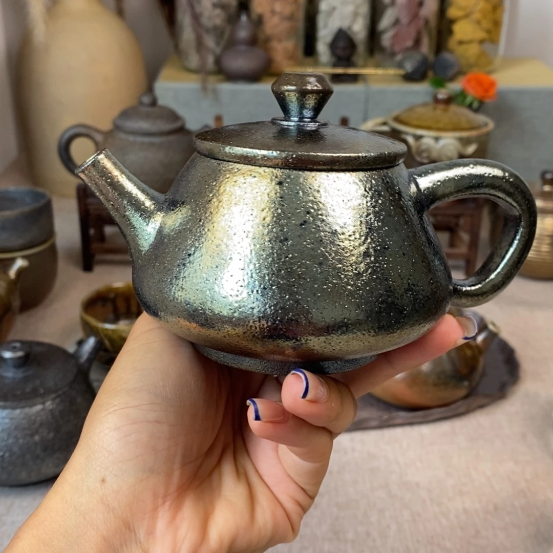 霁***风建水紫陶柴烧茶壶