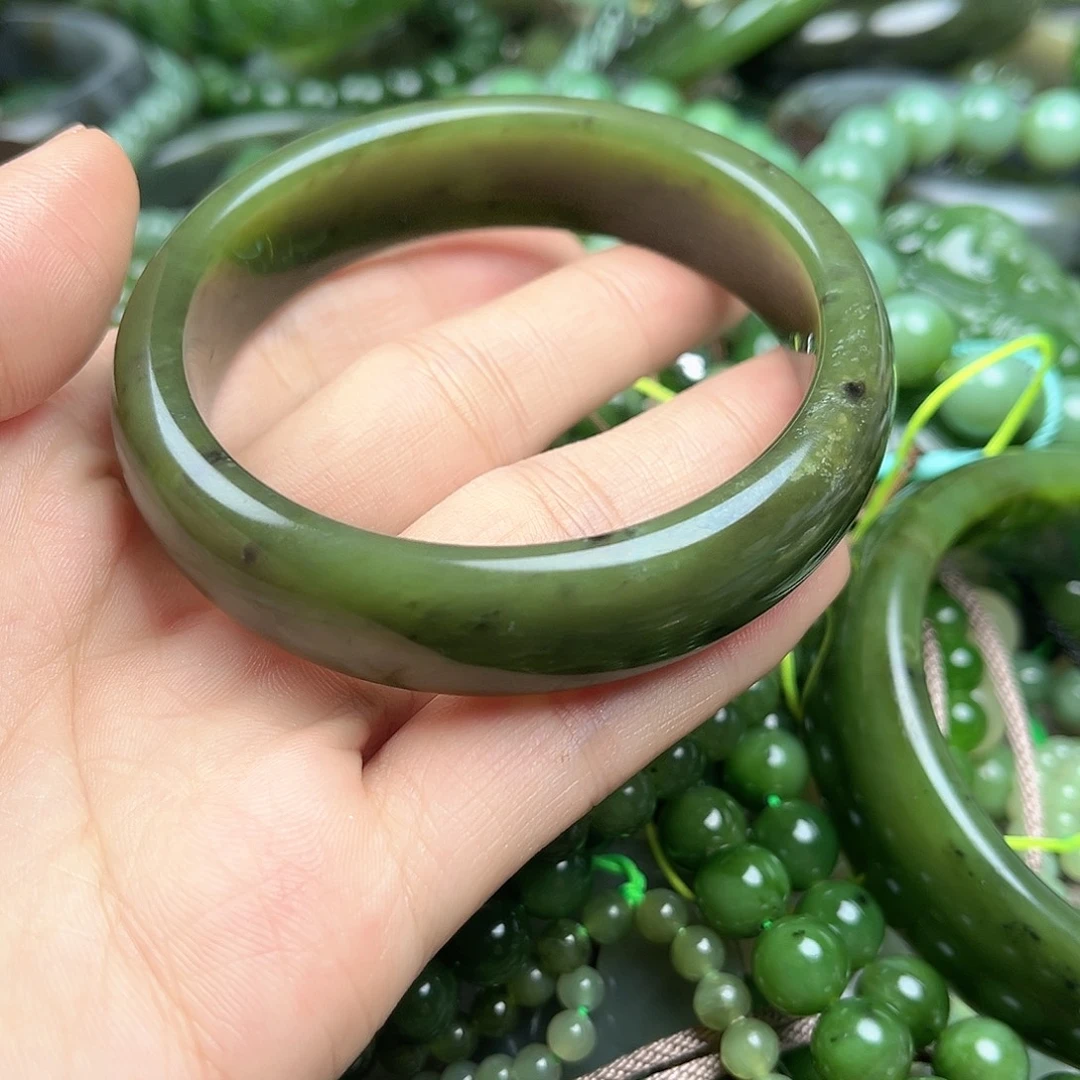 和田玉（碧玉）未镶嵌手镯58