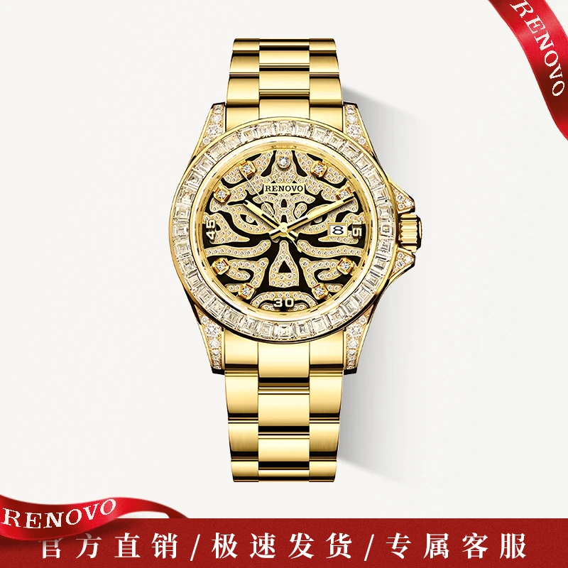 德国注册品牌RENOVO罗诺威虎纹男士手表-R81039-MMYS