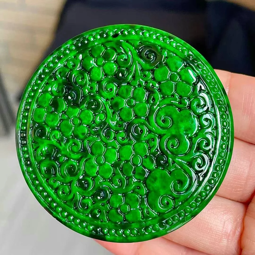 满绿翡翠如意吊坠