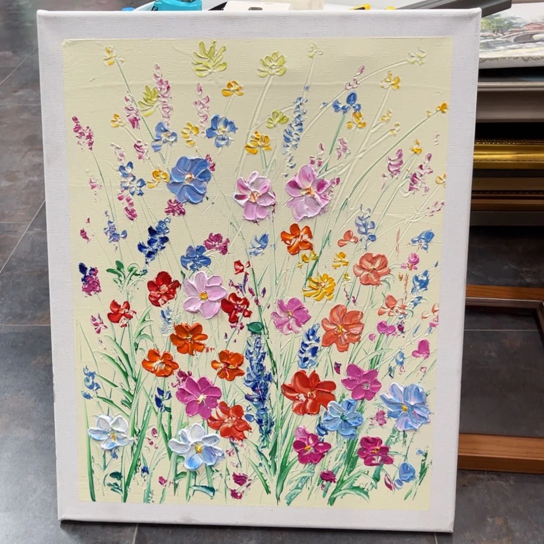 油画花卉纯手绘油画40×50