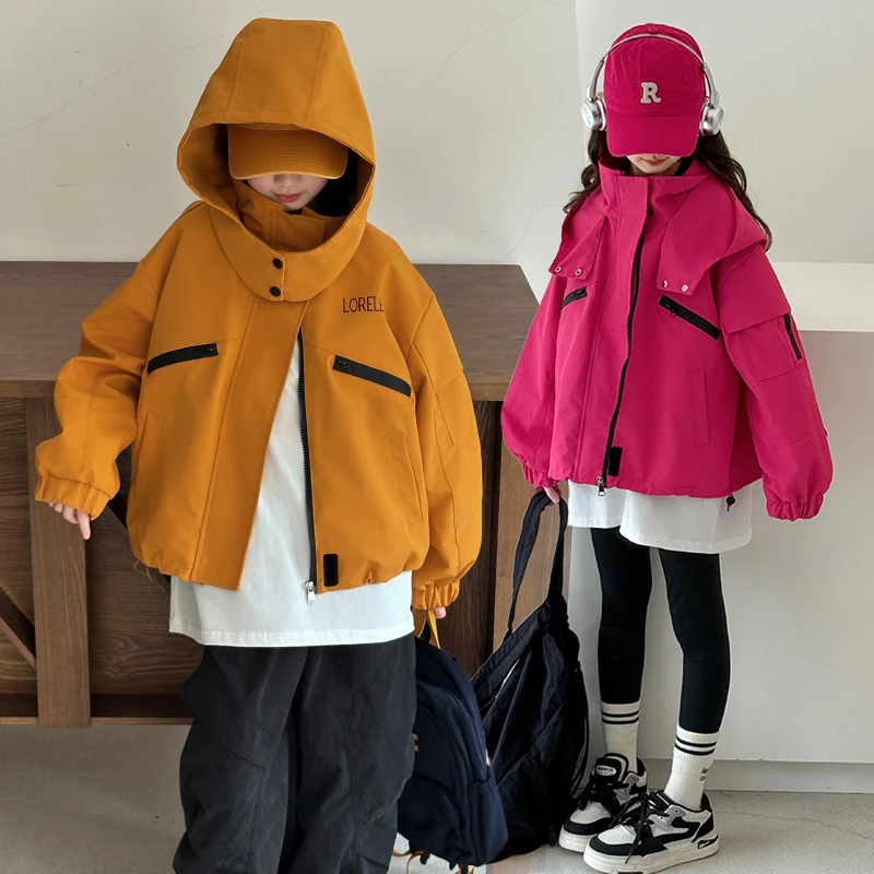 女童冲锋衣春秋款2025新款中大童潮款上衣中大童秋装休闲时髦外套