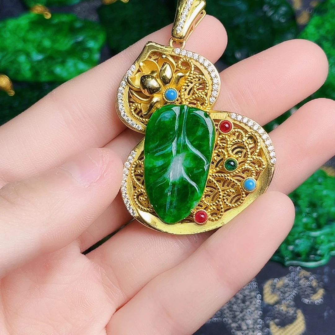 颈饰银S925镶嵌翡翠多样性