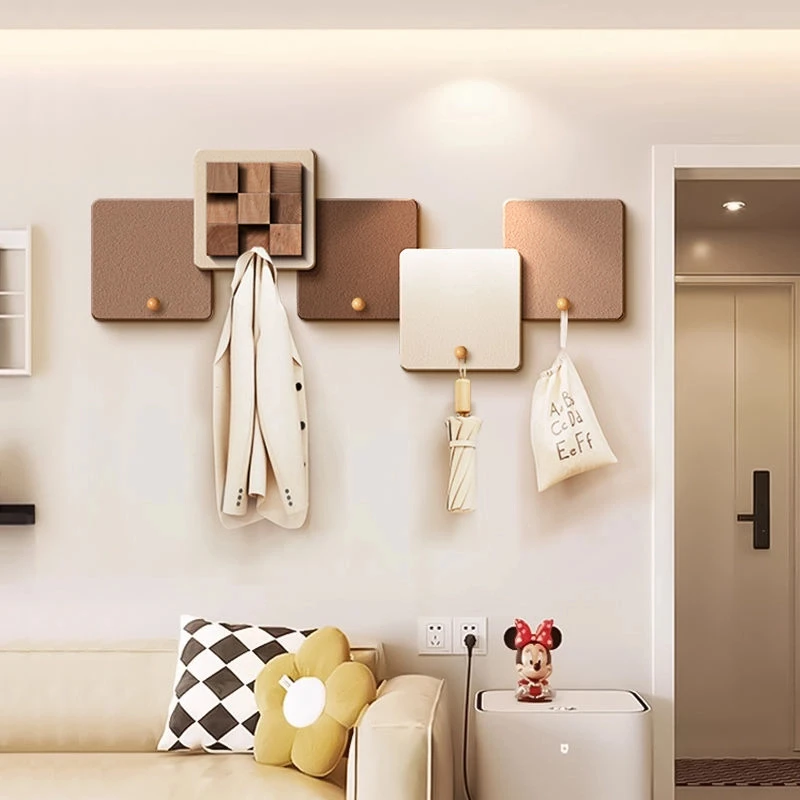 洞洞板装饰画入户玄关墙上衣帽钩钥匙挂钩壁式高级感免打孔置物架