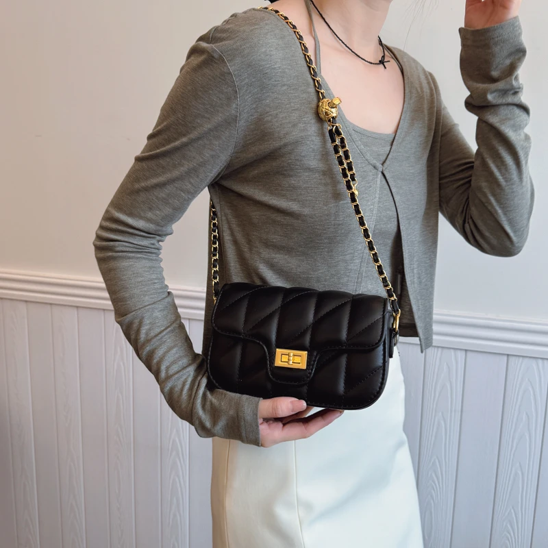 【爆款小金球】法式高级轻奢小香风金球百搭可调节斜挎单肩包包F61