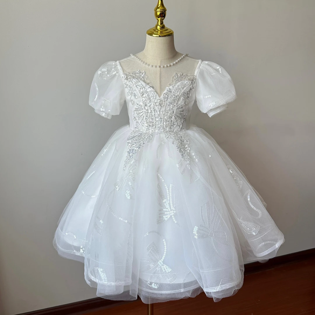 儿童礼服女童高端洋气走秀公主裙小女孩生日花童主持人钢琴演出服