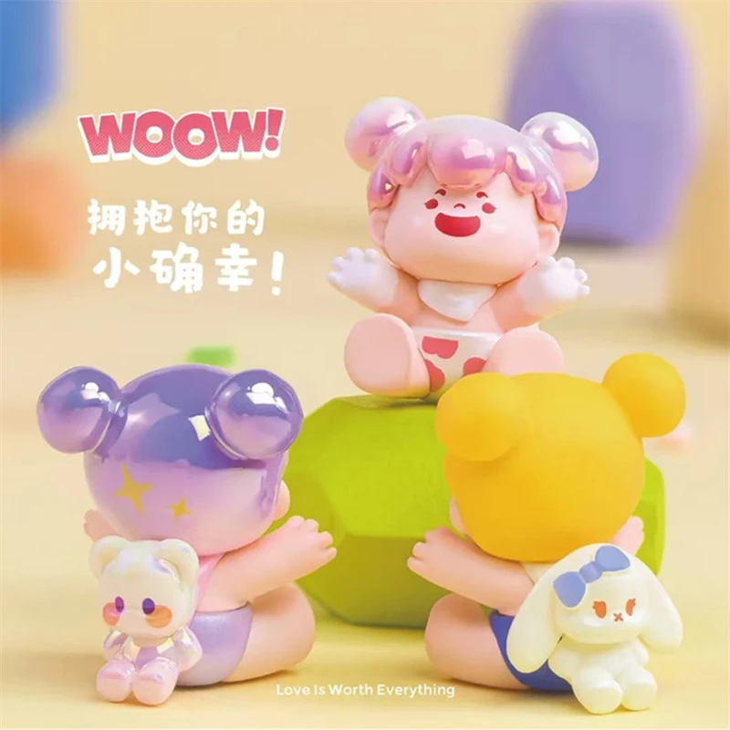 七七【拆盒】woow哇嗷拥抱你的小确幸萌粒（许愿）潮玩盲盒代拆
