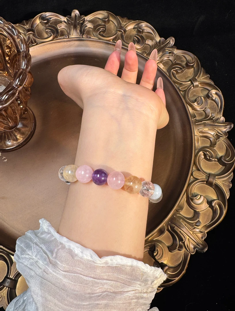 天然多宝水晶手串A0102