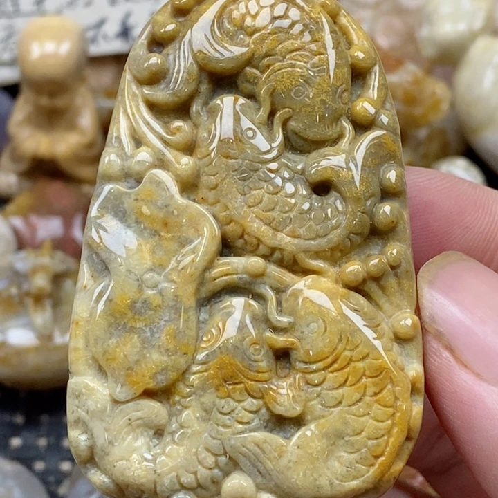 颈饰未镶嵌硅化珊瑚(珊瑚玉)