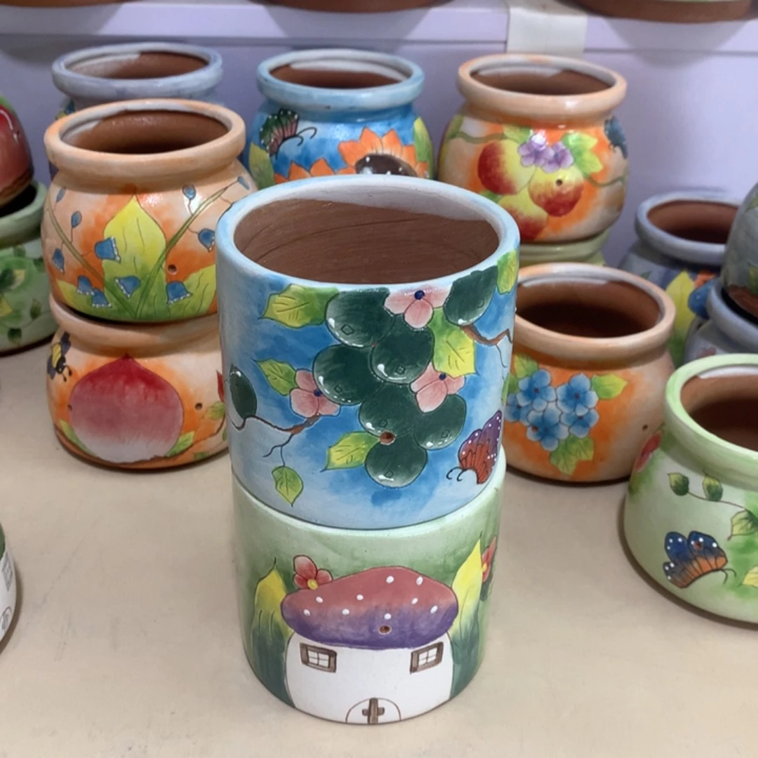 正品福利红陶花盆