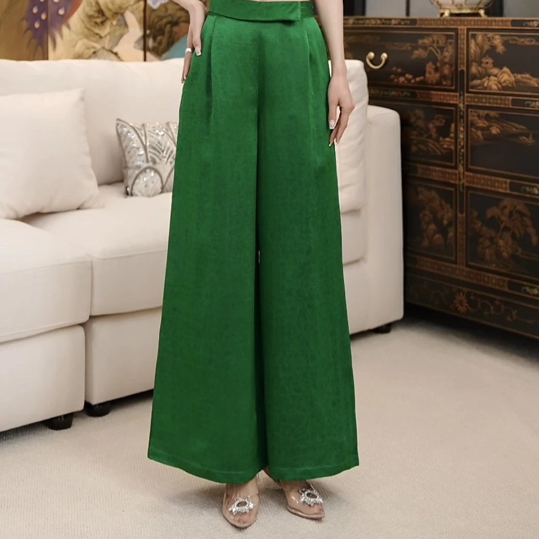 Betty Bairn【奢贵 · 香云纱】龟裂纹桑蚕丝裤子25B-BW9920