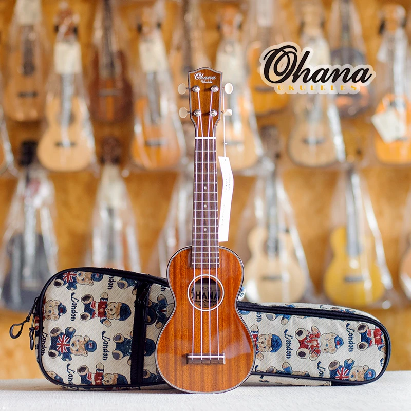 Ohana SK-35G桃花心木全单小朋友尤克里里儿童初学者入门琴21寸
