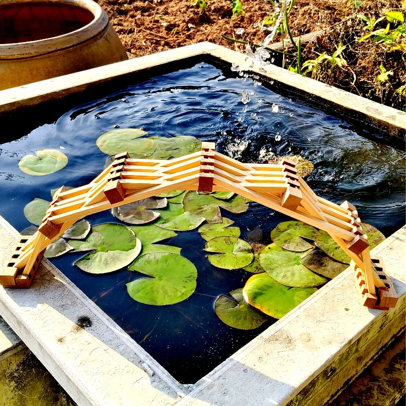 木拱桥榫卯结构积木拼接实木手工制作木工教具儿童教具劳技木工坊