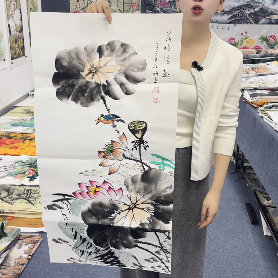 国画作品小姐姐放漏…